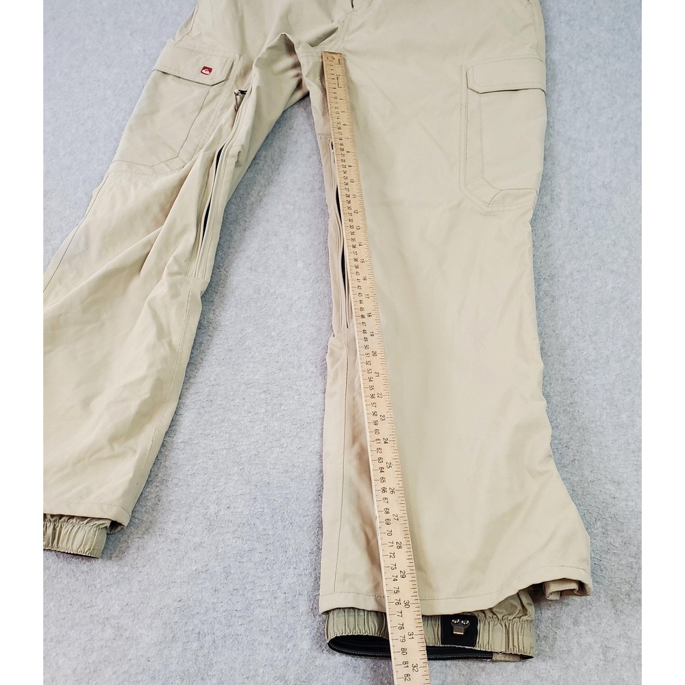 Quiksilver 5000 Snow Pants Mens Medium (34x30) Beige Cargo Ski Snowboard Vented - Picture 11 of 16